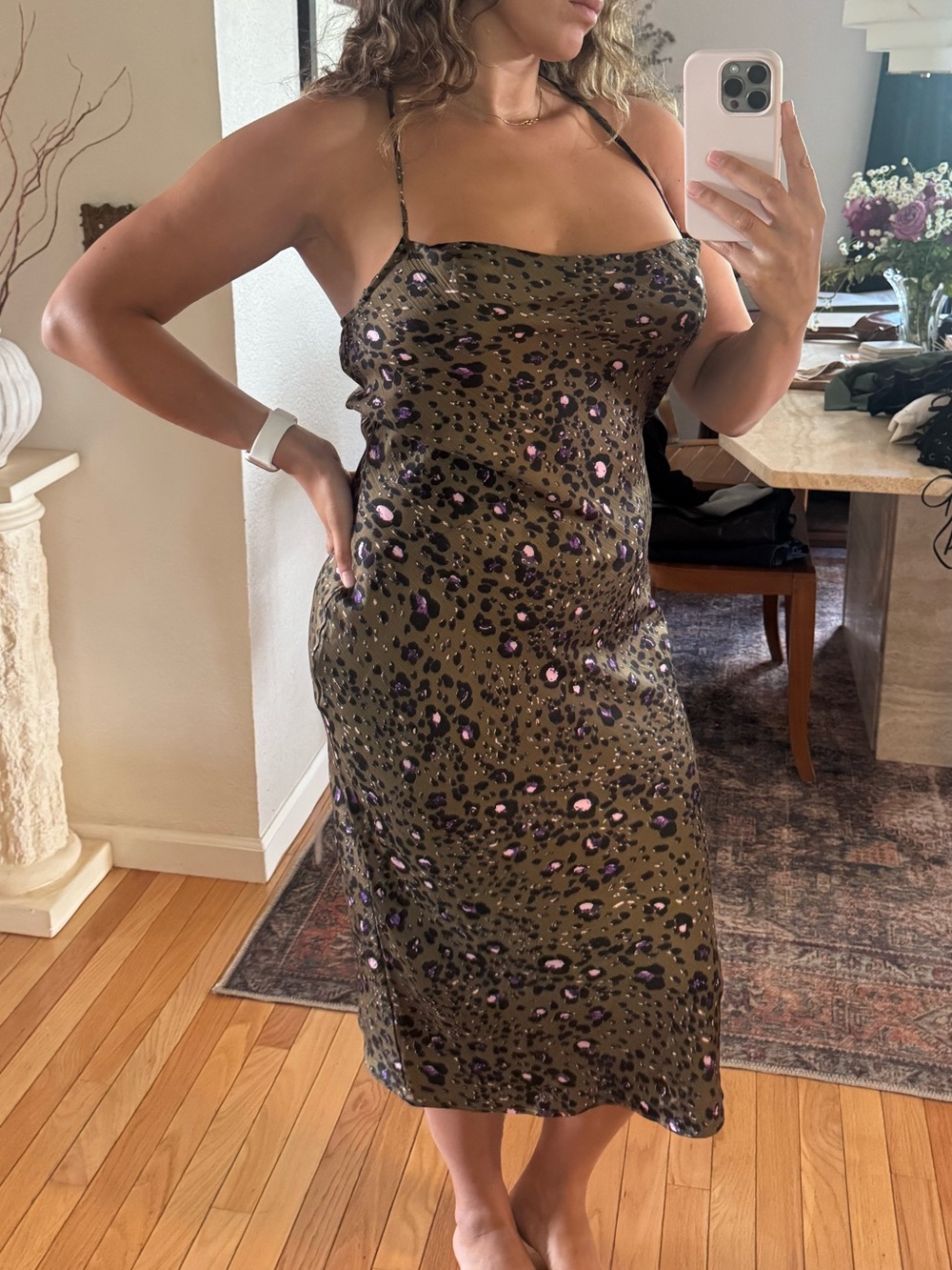 Walker baker leopard print midi dress
